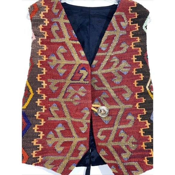 Matt Cameron Women’s Large Vest 100% Wool Concho Southwest Cowgirl Rodeo - Picture 2 of 4